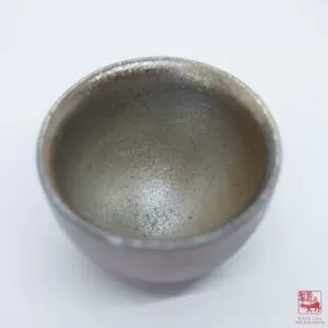 Alternative view of Wood Fired Copper Silver Glazed Teacup, 80ml